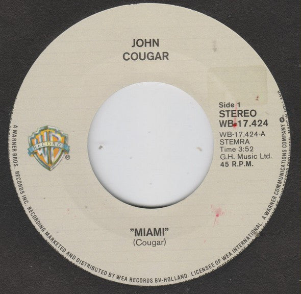 John Cougar* : Miami (7", Single)