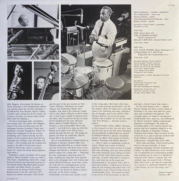 Idrees Sulieman Quintet : Bird's Grass (LP)