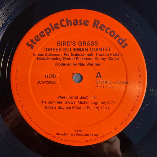 Idrees Sulieman Quintet : Bird's Grass (LP)