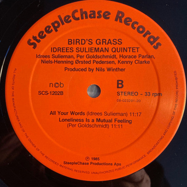 Idrees Sulieman Quintet : Bird's Grass (LP)