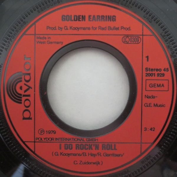 Golden Earring : I Do Rock 'N Roll (7", Single)