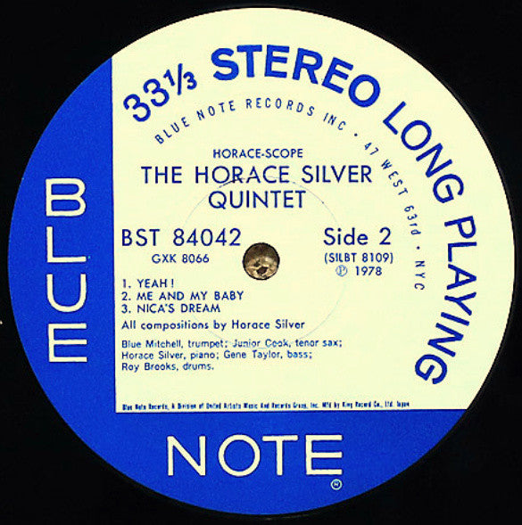 The Horace Silver Quintet : Horace-Scope (LP, Album, RE)