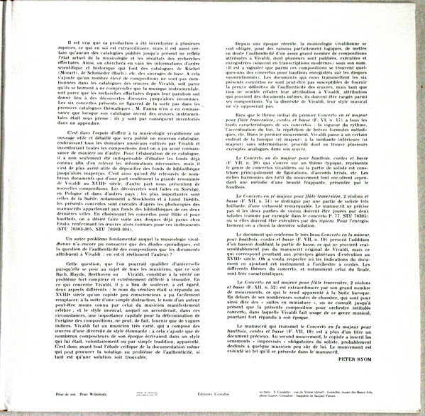 Jean-Pierre Rampal - Pierre Pierlot, I Solisti Veneti / Claudio Scimone - Antonio Vivaldi : Six Concertos Pour Flute, Pour Hautbois, Cordes & Continuo (LP)