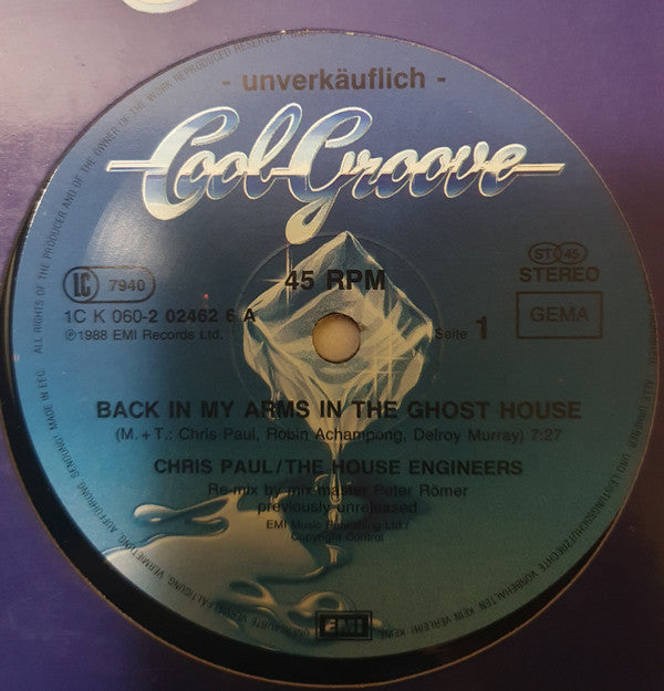 Chris Paul / House Engineers : Back In My Arms In The Ghost House (12")