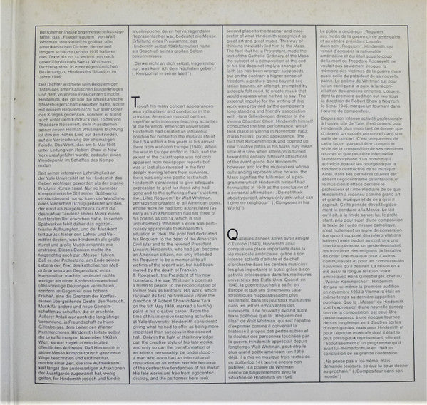 Paul Hindemith / Annelies Burmeister • Günther Leib, Solistenvereinigung Des Berliner Rundfunks • Rundfunkchor Berlin • Rundfunk-Sinfonieorchester Berlin, Helmut Koch : Requiem • Messe (2xLP)