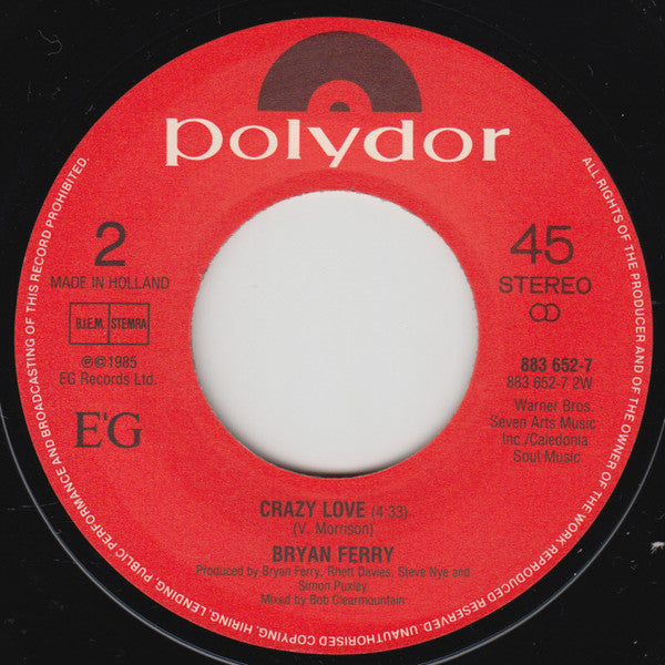 Bryan Ferry : Windswept (7", Single)