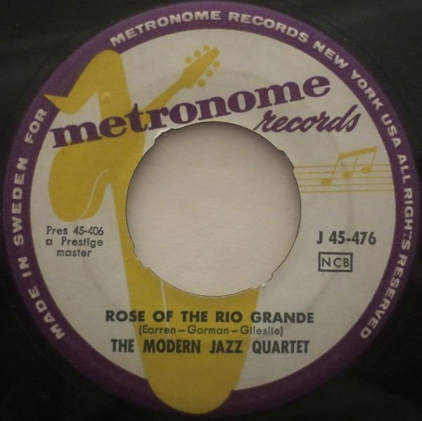 The Modern Jazz Quartet : Vendome / Rose Of The Rio Grande (7", Single)