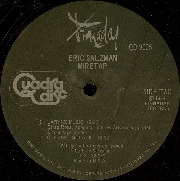 Eric Salzman : Wiretap (LP, Album, Quad)