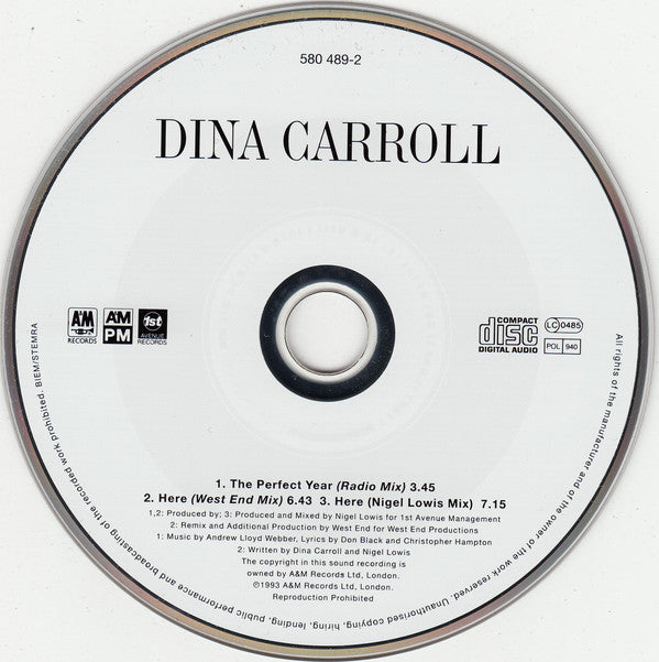 Dina Carroll : The Perfect Year (CD, Single)