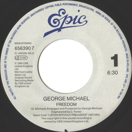 George Michael : Freedom! (7", Single)