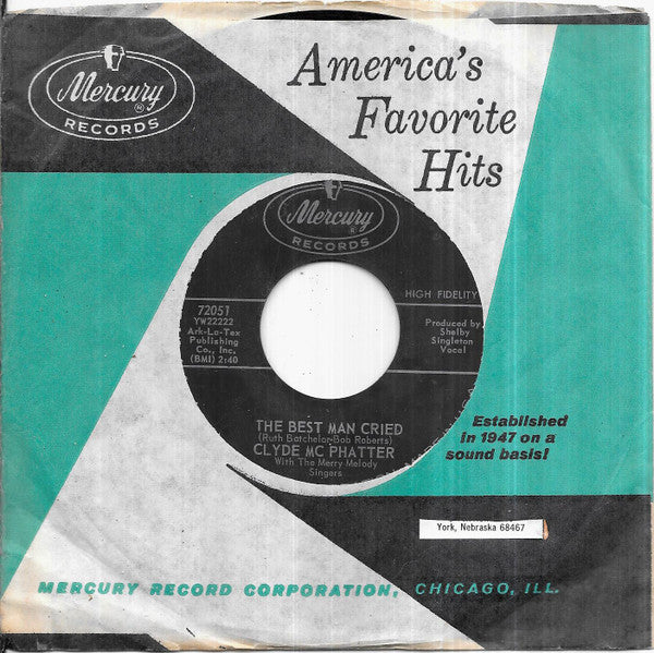 Clyde McPhatter With The Merry Melody Singers : The Best Man Cried (7")