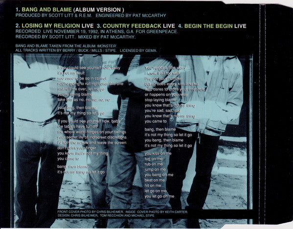 R.E.M. : Bang And Blame (CD, Single)