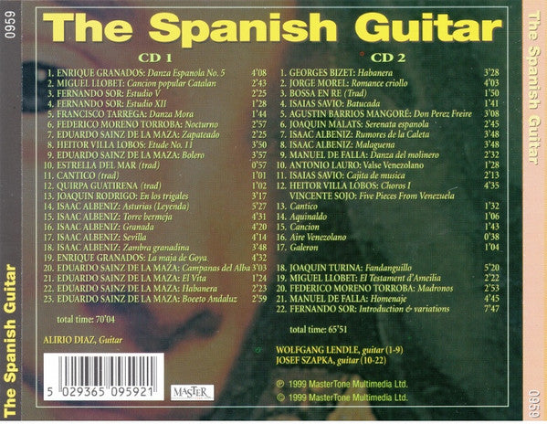 Alirio Díaz, Wolfgang Lendle, Jozef Zsapka : The Spanish Guitar (2xCD, Comp)