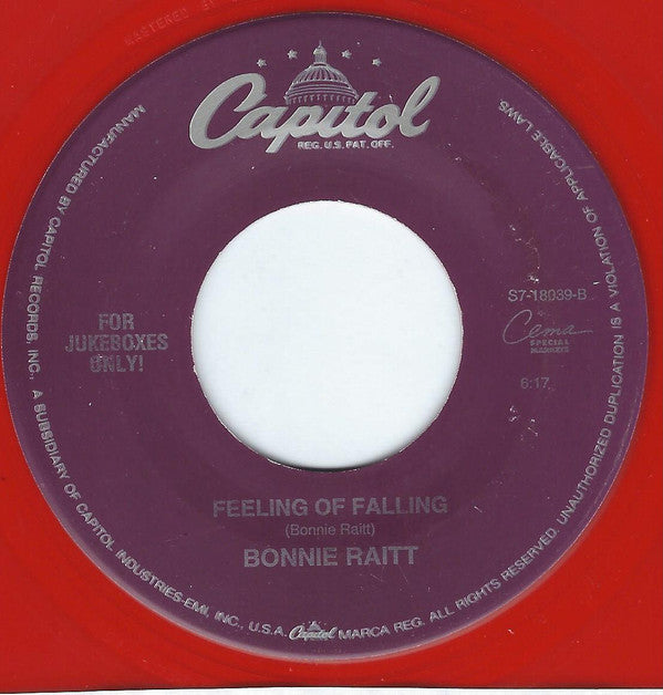 Bonnie Raitt : You (7", Single, Jukebox, Red)