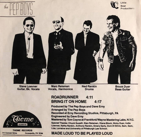 The Pep Boys : Roadrunner (7", Single)