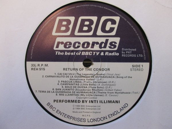 Inti-Illimani* : Return Of The Condor (LP, Comp)
