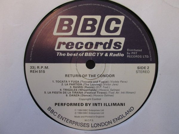 Inti-Illimani* : Return Of The Condor (LP, Comp)