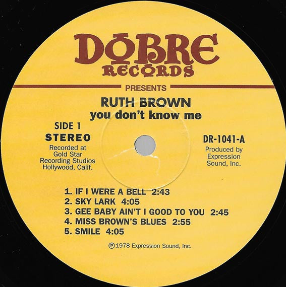 Ruth Brown : You Don't Know Me (LP, Album)