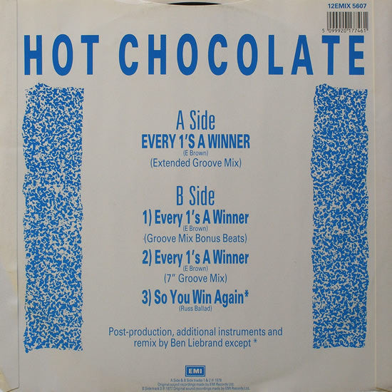Hot Chocolate : Every 1's A Winner (Groove Mix) (12")