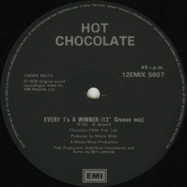 Hot Chocolate : Every 1's A Winner (Groove Mix) (12")