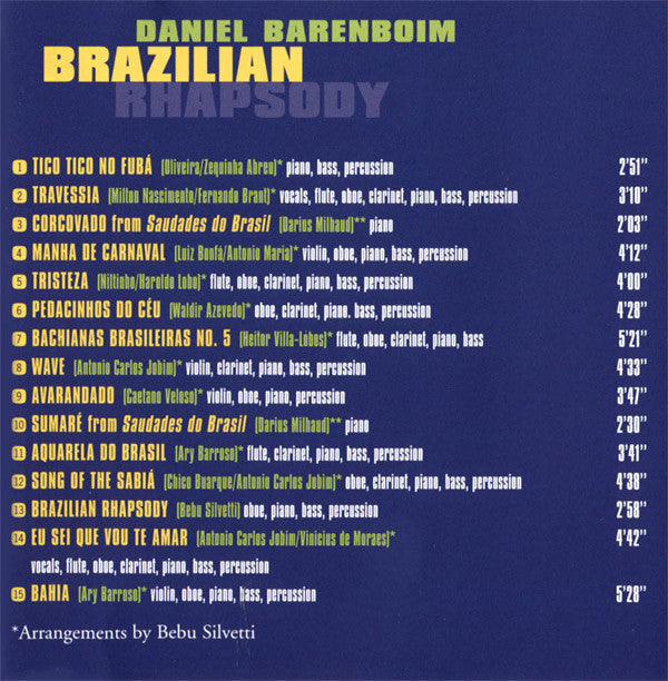 Daniel Barenboim : Brazilian Rhapsody (CD)