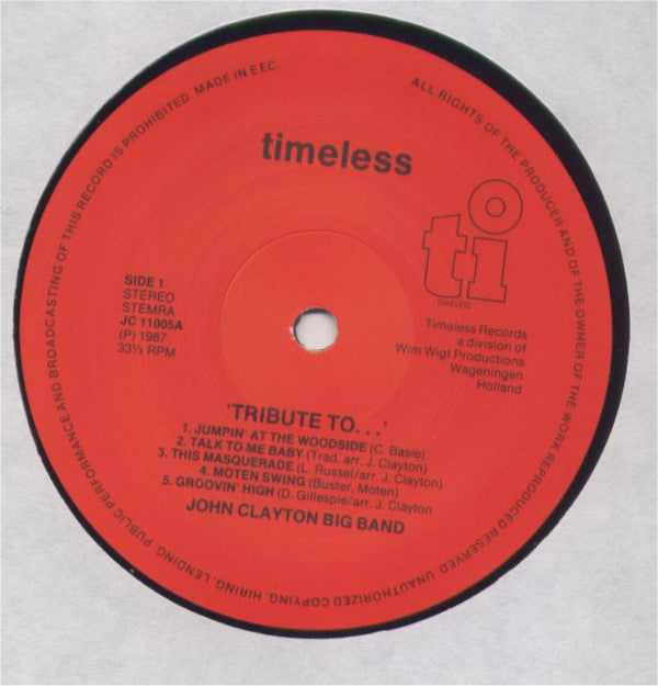 The John Clayton Bigband : Tribute To ... (LP)
