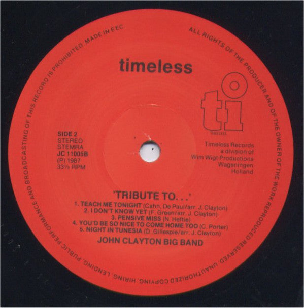 The John Clayton Bigband : Tribute To ... (LP)