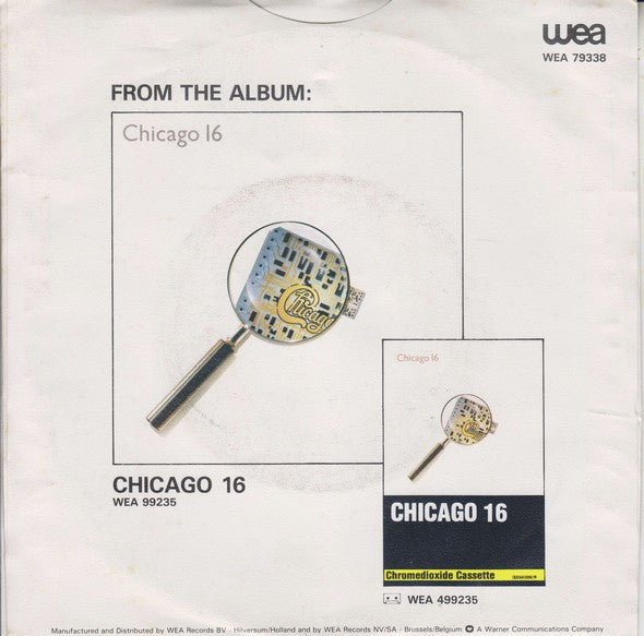 Chicago (2) : Love Me Tomorrow (7", Single)