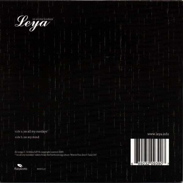 Leya (2) : On All My Sundays (7")