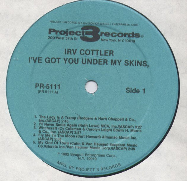 Irv Cottler : I've Got You Under My Skins (Irv Cottler Salutes The Chairman Of The Board) (LP, Album)