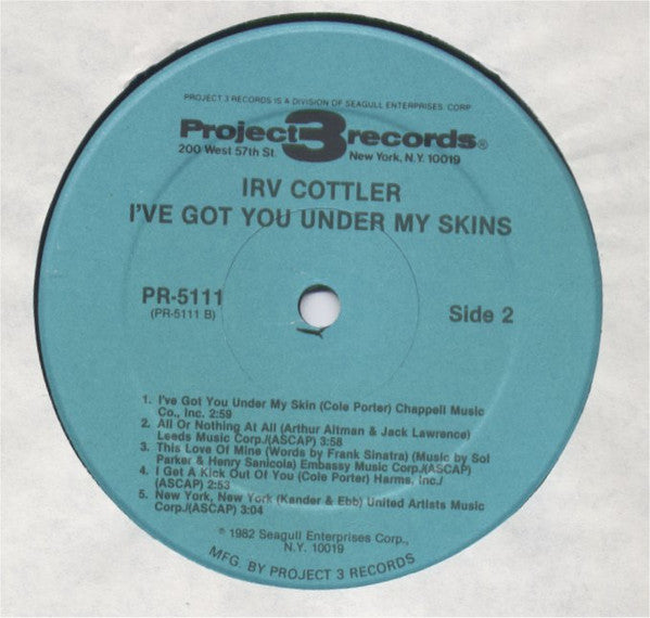 Irv Cottler : I've Got You Under My Skins (Irv Cottler Salutes The Chairman Of The Board) (LP, Album)