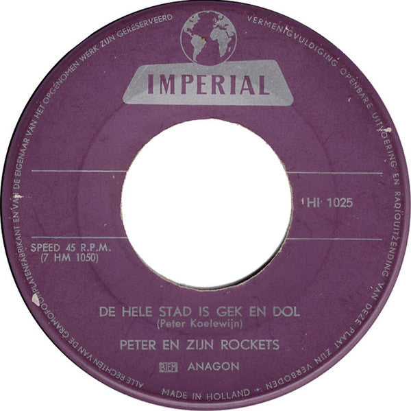 Peter En Zijn Rockets* : Kom Van Dat Dak Af (7", Single)