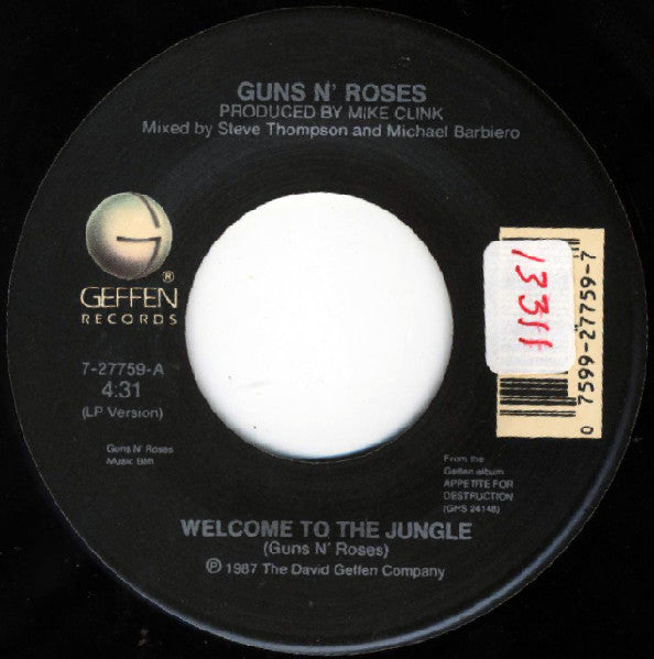 Guns N' Roses : Welcome To The Jungle (7", Single)