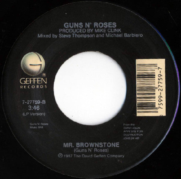 Guns N' Roses : Welcome To The Jungle (7", Single)