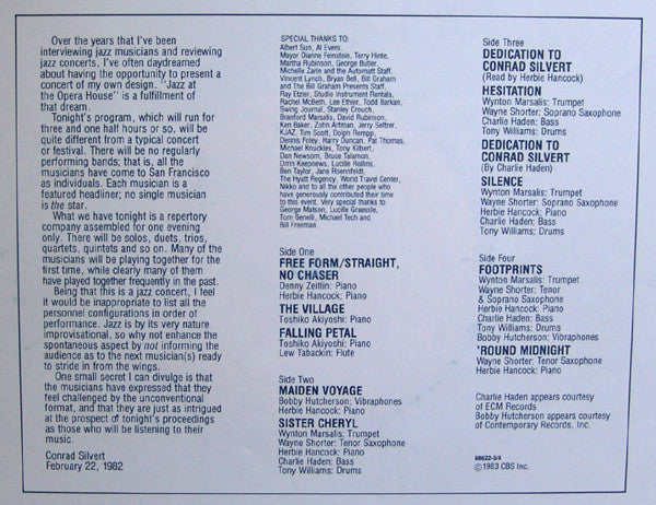 Various : Conrad Silvert Presents Jazz At The Opera House (2xLP, Album)