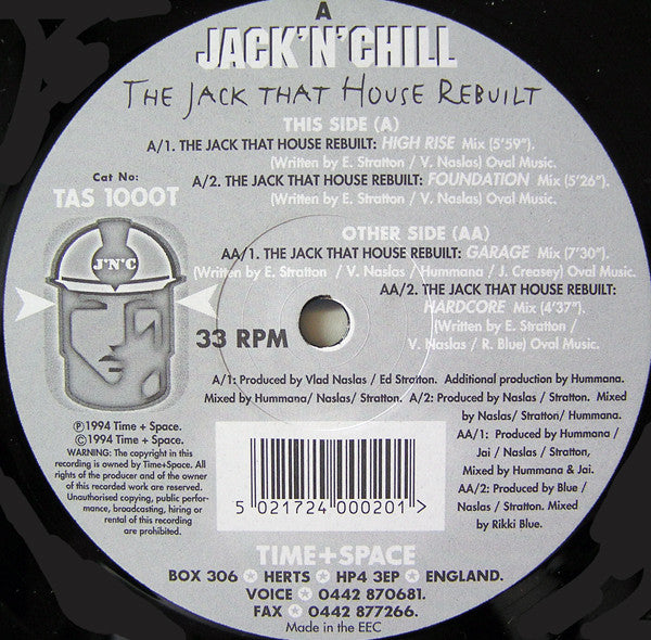 Jack 'N' Chill : The Jack That House Rebuilt (12")