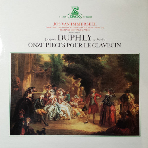 Jacques Duphly, Jos Van Immerseel : Onze Pièces Pour Le Clavecin (LP)