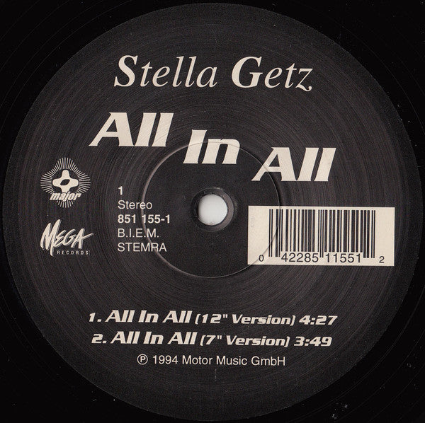 Stella Getz : All In All (12")