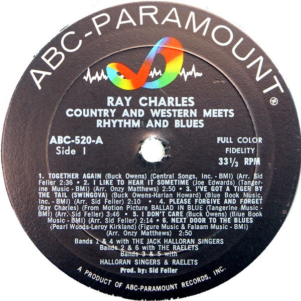 Ray Charles : Country And Western Meets Rhythm And Blues (LP, Album, Mono)