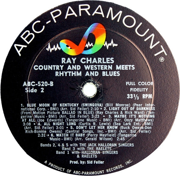 Ray Charles : Country And Western Meets Rhythm And Blues (LP, Album, Mono)