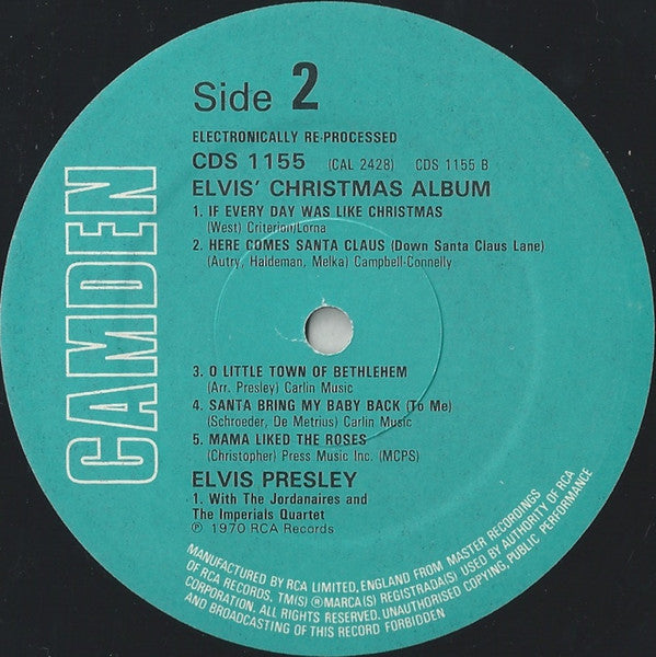 Elvis Presley : Elvis' Christmas Album (LP, Album, RE)