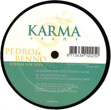 Pedro & Benno : Scream For Love (12")