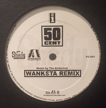 50 Cent : Wanksta Remix (12", S/Sided)