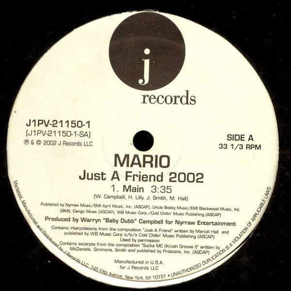 Mario : Just A Friend 2002 (12")