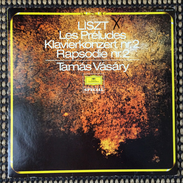Franz Liszt – Tamás Vásáry : Les Préludes / Klavierkonzert Nr. 1 / Rapsodie Nr. 2 (LP, Comp, RE)