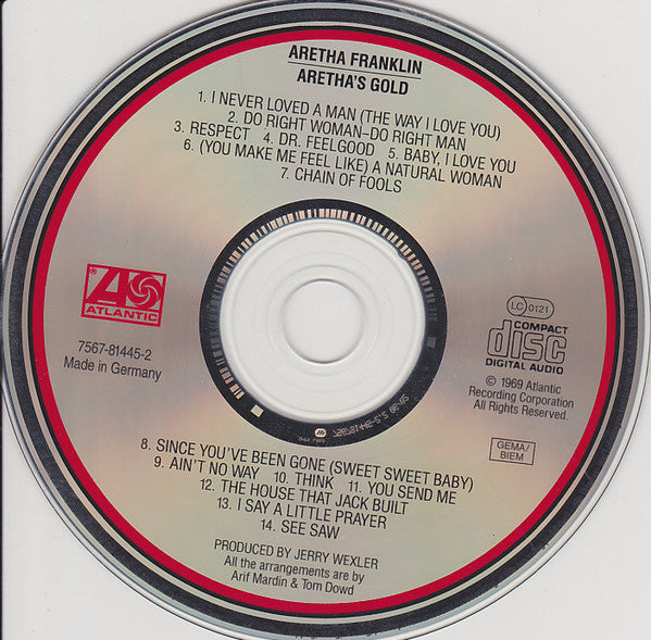Aretha Franklin : Aretha's Gold (CD, Comp, RE)