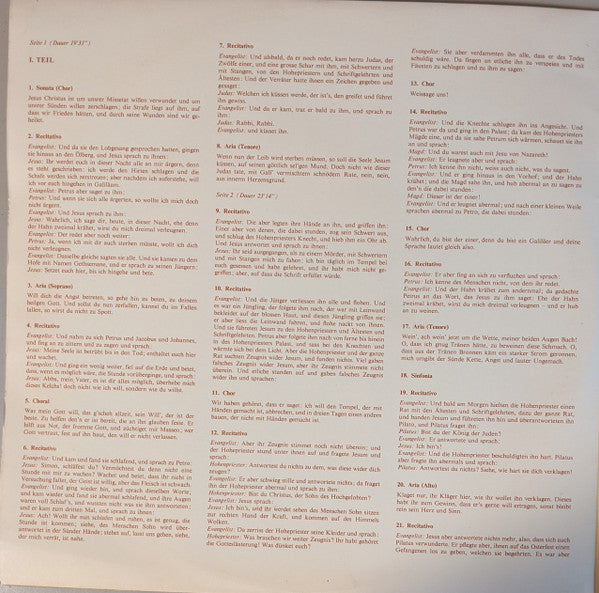 Reinhard Keiser : Markus Passion (2xLP, Gat)