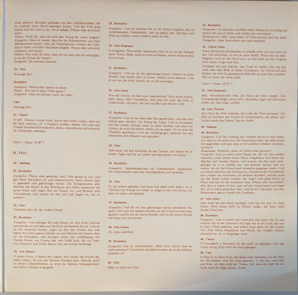 Reinhard Keiser : Markus Passion (2xLP, Gat)
