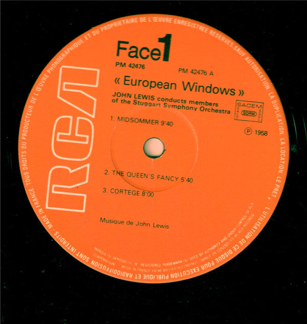 John Lewis (2) Conducts Stuttgart Symphony Orchestra : European Windows (LP, Album, RE)