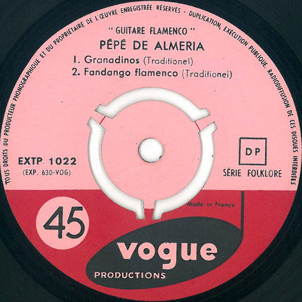 Pepe De Almeria : Guitare Flamenco (7", EP)